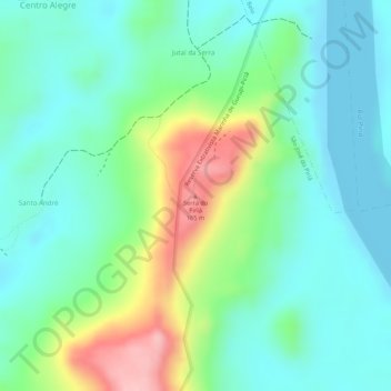 Serra do Piriá地形图、海拔、地势