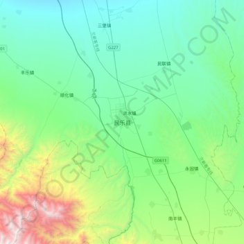 民乐县地形图、海拔、地势
