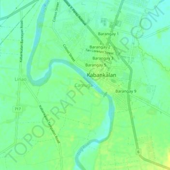 Camugao地形图、海拔、地势
