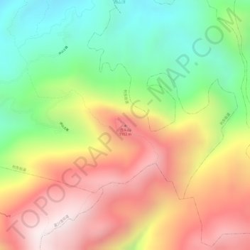 虎头山地形图、海拔、地势