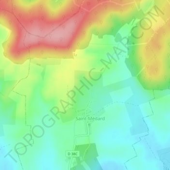Rondeau du Calbert地形图、海拔、地势