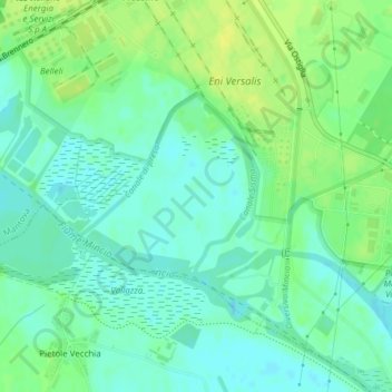 Valdaro地形图、海拔、地势