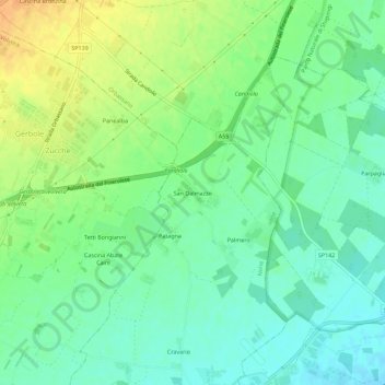 San Dalmazzo地形图、海拔、地势