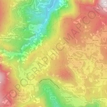 Virti地形图、海拔、地势