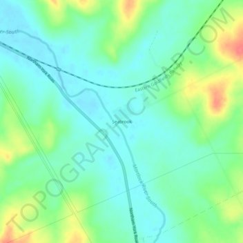 Seabrook地形图、海拔、地势