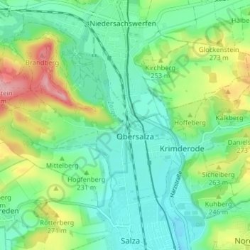 Schnabelsmühle地形图、海拔、地势