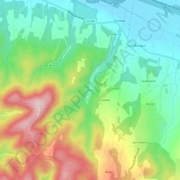 Ladret地形图、海拔、地势