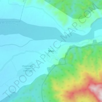 Miao地形图、海拔、地势