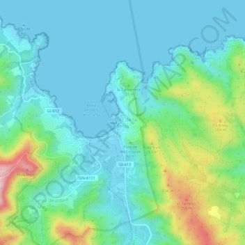 El Port de la Selva地形图、海拔、地势