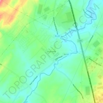 Zions View地形图、海拔、地势