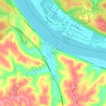 Foster地形图、海拔、地势