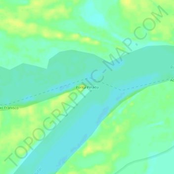 Ponta Pelada地形图、海拔、地势