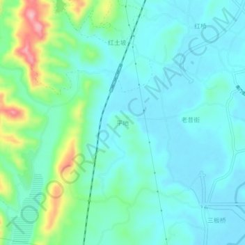 平地地形图、海拔、地势