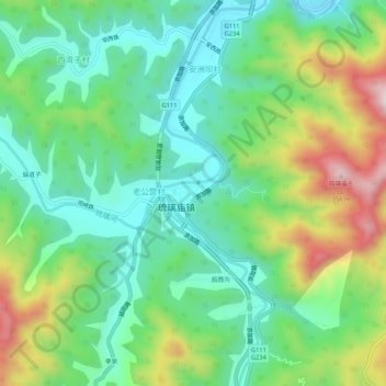 琉璃庙村地形图、海拔、地势