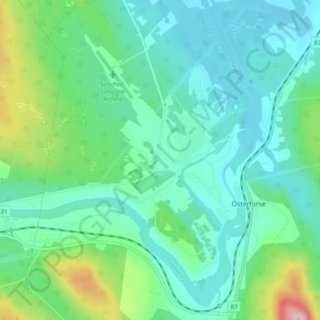 Forse地形图、海拔、地势