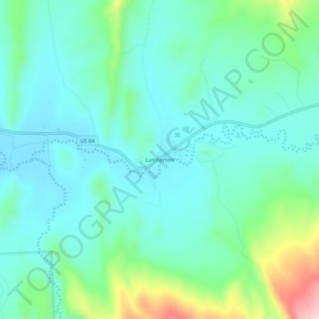 Lumberton地形图、海拔、地势