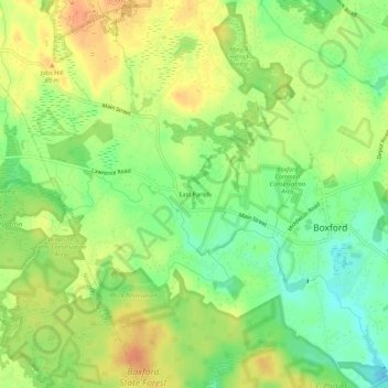 East Parish地形图、海拔、地势