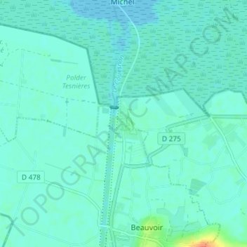 La Caserne地形图、海拔、地势