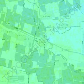 凤河营村地形图、海拔、地势