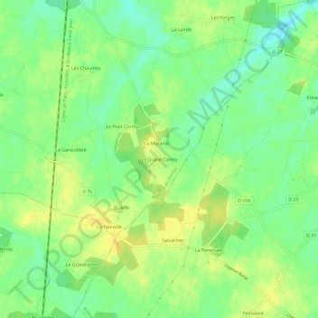 Le Grand Cormy地形图、海拔、地势