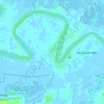 Horst地形图、海拔、地势