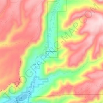 Seven Springs地形图、海拔、地势