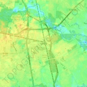 Spring地形图、海拔、地势