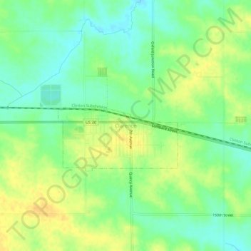 Clarence地形图、海拔、地势