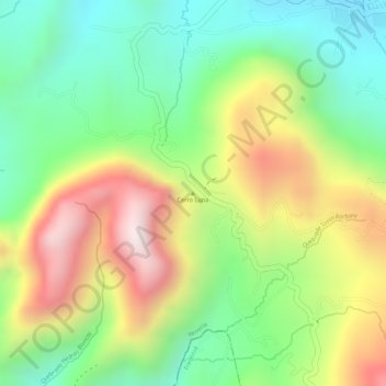 Cerro Luna地形图、海拔、地势
