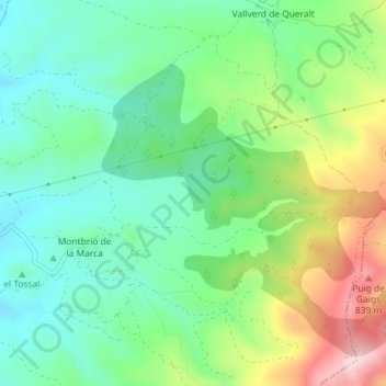 l'Arassa地形图、海拔、地势