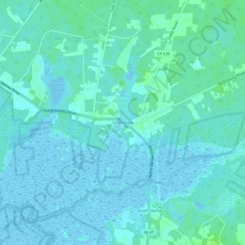 Dennisville地形图、海拔、地势