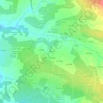 Berton地形图、海拔、地势