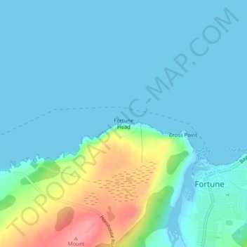 Fortune Head地形图、海拔、地势