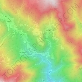 Col地形图、海拔、地势