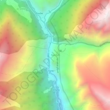 Nache地形图、海拔、地势