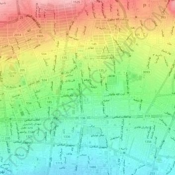 شهرداری منطقه شش ناحیه یک地形图、海拔、地势