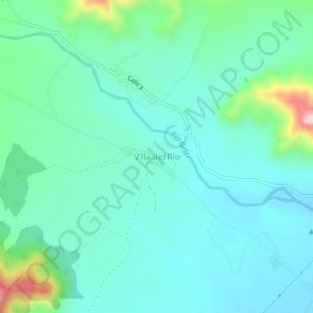 Villa del Río地形图、海拔、地势