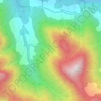 Cachalot地形图、海拔、地势