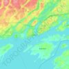 金斯敦地形图、海拔、地势