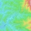 坪頂地形图、海拔、地势