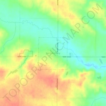 Saint Anthony地形图、海拔、地势