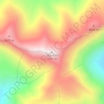 Jbel Rat地形图、海拔、地势