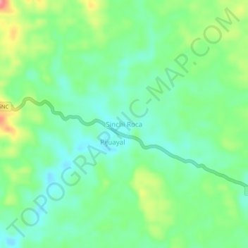 Sinchi Roca地形图、海拔、地势