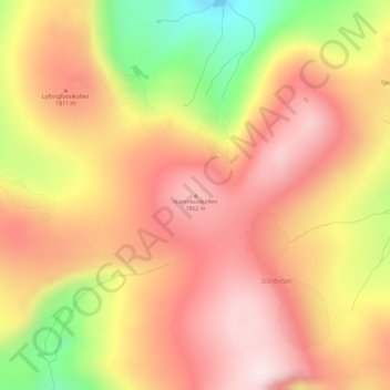 Namnlauskollen地形图、海拔、地势