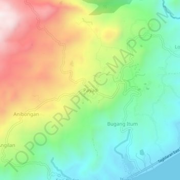 Payao地形图、海拔、地势