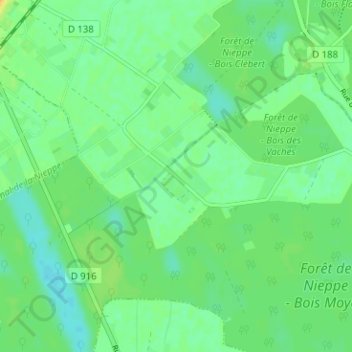 Le Parc地形图、海拔、地势