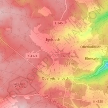 Siehdichfür地形图、海拔、地势