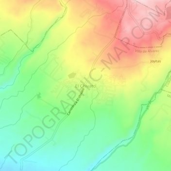 El Chivato地形图、海拔、地势