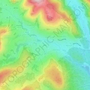 Gass地形图、海拔、地势