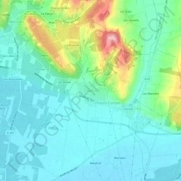 Chanos地形图、海拔、地势